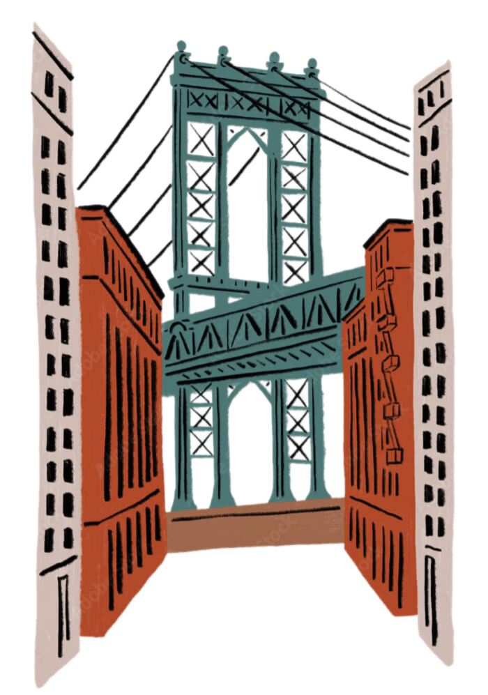 Illustration of the Brooklyn Bridge